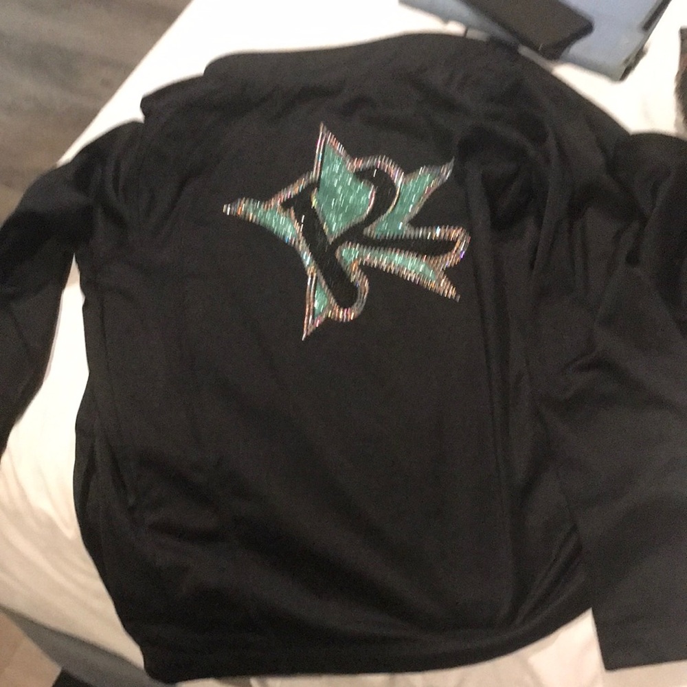 Women’s energy zip-up black jacket